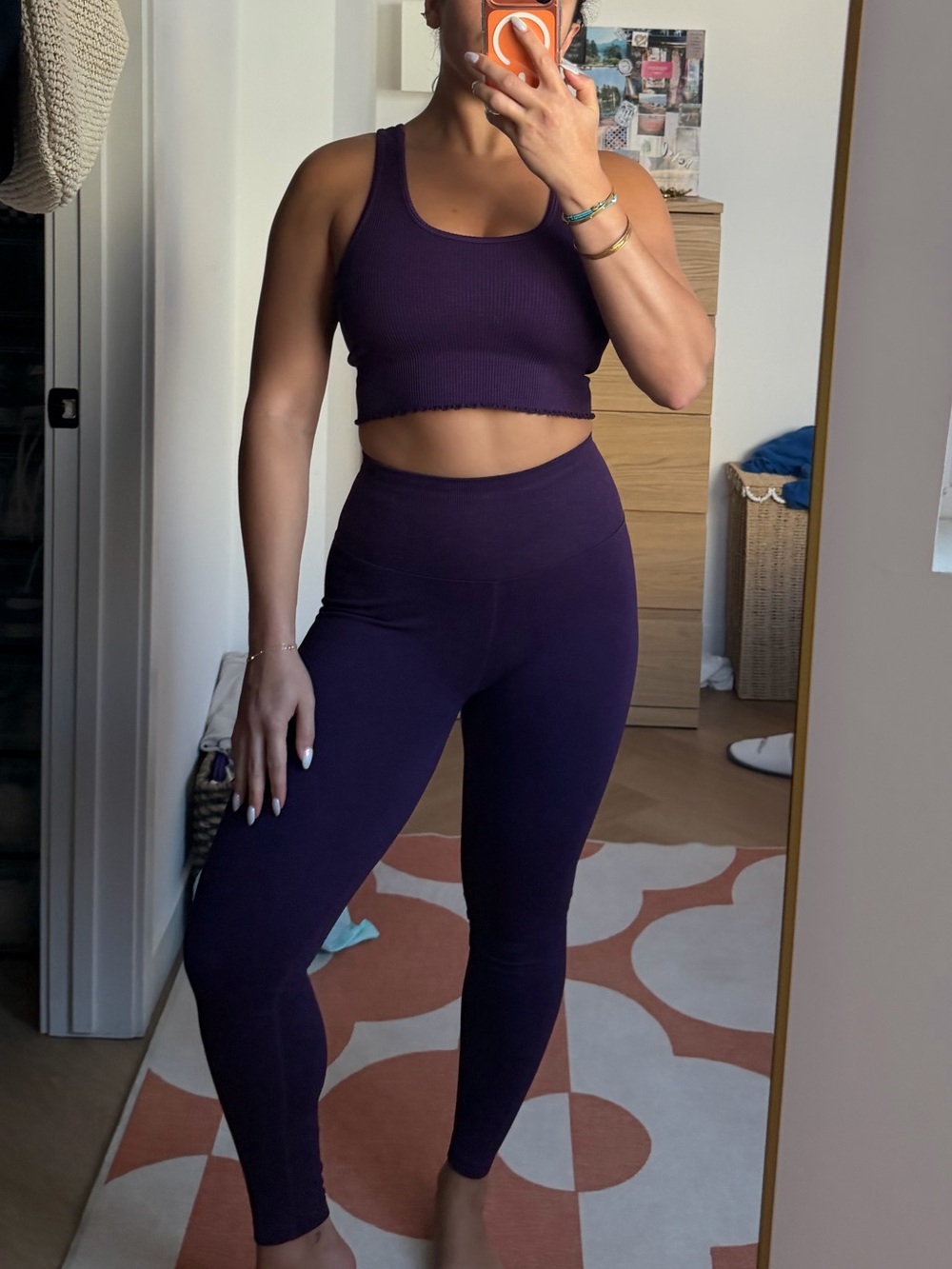 Spiritual Gangster Deep Purple High-Waist Leggings